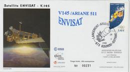 France Kourou 2002 Lancement Ariane Vol 145 - Commemorative Postmarks