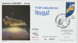 France Kourou 2002 Lancement Ariane Vol 145 - Gedenkstempel