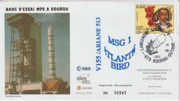 France Kourou 2002 Lancement Ariane Vol 155 - Commemorative Postmarks