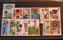 Italia Italie - FOOT Stamps 11 Differents Years Campion Italia + 2 Differents Years Campion Europa - Verzamelingen