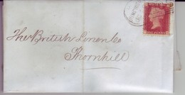 GB QV Scotland Cancel 108 DUMFRIES Plate 127, 28 OCTOBER  To THORNHILL Lettered HT/TH NICE/Clean - Storia Postale