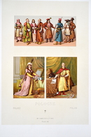 LITHOGRAPHIE THADE, Imp. FIRMIN DIDOT & Cie - Costume Royal Et Guerriers "POLOGNE" - Lithographies