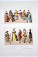 LITHOGRAPHIE URRABIETA, Imp. FIRMIN DIDOT & Cie - Costumes Divers "HOLLANDE XVIIè SIÈCLE" - Lithographies