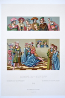 LITHOGRAPHIE JAUVIN, Imp. FIRMIN DIDOT & Cie - Costumes Et Coiffes De La Royauté "EUROPE XV-XVIè SIÈCLE" - Litografia