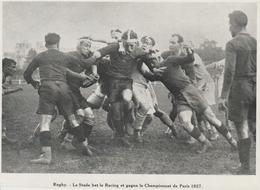 PHOTO PRESSE   17,2  Cm  X  12,2  Cm  STADE BAT LE RACING ET GAGNE LE CHAMPIONNAT DE PARIS 1927 - Rugby