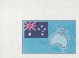 TUVALU 1986 Australia Flag Map Islands 40c CORNER ERROR:CMY:no Blk. (PROOF) - Islands
