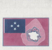 TUVALU 1986 Micronesia Flag Map Islands 40c MARG.ERROR:CMY:no Blk. (PROOF) - Iles