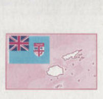 TUVALU 1986 Fiji Flag Map Islands 40c MARG.ERROR:CMY:no Blk. (PROOF) - Isole