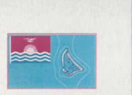 TUVALU 1986 Kiribati Flag Map Islands 40c CORNER ERROR:CMY:no Blk. (PROOF) - Islands