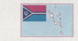 TUVALU 1986 Vanuatu Flag Map Islands 40c MARG.ERROR:CMY:no Blk. (PROOF) - Iles