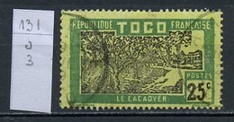 Togo 1924 Y&T N°131 - Michel N°72 (o) - 25c Cacaoyer - Used Stamps