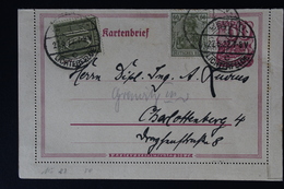 DEUTSCHE REICH: KARTENBRIEF K23  MIT ZUSATZ FRANKATUR BERLIN LICHTERVELDE 1922 - Postcards