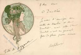 Mucha, Alfons Byzantine Head Brunette 1901 I-II - Mucha, Alphonse