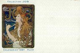 Mucha, Alfons Collection JOB Calendrier 1897 Jugendstil I-II (Ecken Abgestoßen) Art Nouveau - Mucha, Alphonse