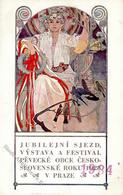 Mucha, Alfons Frau Jugendstil Künstler-Karte I-II Art Nouveau - Mucha, Alphonse