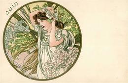 Mucha, Alfons Frau Juni I-II - Mucha, Alphonse