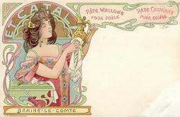 Jugendstil Frau Werbung Et. Catalan I-II Art Nouveau Publicite - Sonstige & Ohne Zuordnung