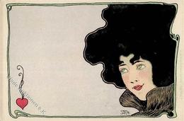 Jozsa, Carl Jugendstil Frau  Künstlerkarte I-II Art Nouveau - Otros & Sin Clasificación