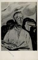 Munch, Edvard Selbstbildnis 1926 Künstler-Karte I- - Other & Unclassified
