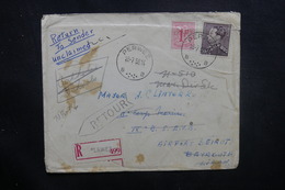 BELGIQUE - Enveloppe En Recommandé De Perwez Pour Beyrouth En 1958 Et Retour, Voir Cachets Au Verso - L 40566 - Brieven En Documenten