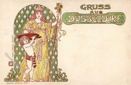 Kunstgeschichte Düsseldorf Jugendstil Künstlerkarte 1900 I-II Art Nouveau - Otros & Sin Clasificación