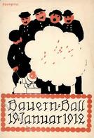 Kunstgeschichte Dresden Baumgärtel Bauernball  Künstlerkarte 1912 I-II (fleckig) - Altri & Non Classificati