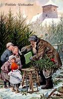 Thiele, Arthur Weihnachtsmann Kinder  Künstlerkarte I-II Pere Noel - Thiele, Arthur