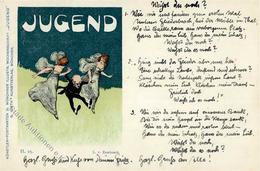 Verlag Jugend Sign. Zumbusch, L. V. Künstlerkarte 1902 I-II - Other & Unclassified