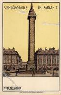 Karlsruher Künstlerbund Vendome Säule Paris Thee Messmer Künstlerkarte I- - Andere & Zonder Classificatie