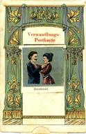 Mechanik-Karte Mann Und Frau Verwandlungs Postkarte Ziehkarte II (fleckig, Abgestoßen) - Other & Unclassified