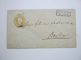 GRAUDENZ , Klarer Stempel Auf Ganzsache - Postal  Stationery