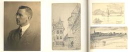 Handgemalt Steinhäuser, Fritz über 20 Zeichnungen Und Circa 60 Fotos Teils Von Seinen Werken I-II Peint à La Main - Other & Unclassified