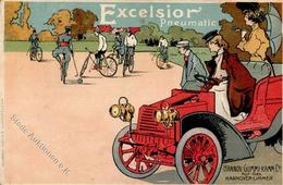 Werbung Hannover Exelsior Pneumatic Hannover (3000) Auto Fahrrad I-II (Eckbug Repariert) Publicite Cycles - Reclame