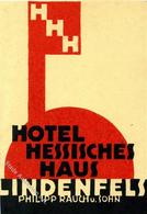 Werbung Lindenfels (6145) Hotel Hessisches Haus  I-II Publicite - Pubblicitari