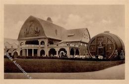 Bier Leipzig (O7000) Bayerische Bierhalle Und Riesenfass Int. Baufachausstellung I-II Bière - Advertising