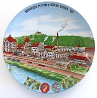 Bier Riegel (7839) Brauerei Meyer & Söhne Wandteller Ø 29,2 Mm I-II Bière - Advertising