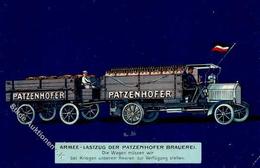 Werbung Bier Brauerei Patzenhofer Armee Lastzug 1910 I-II (Eckbug) Publicite Bière - Pubblicitari