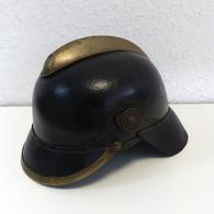 Feuerwehr Helm Um 1900 I-II (altersbedingte Gebrauchsspuren) Pompiers - Bombero