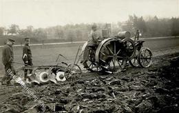 Landwirtschaft Dampfpflug Foto AK I-II Paysans - Expositions