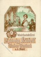 Wein Traben-Trabach (5580) Moselweinkellerei Ludwig Rübell Preisliste Mit Antwortkarte Klappkarte I-II Vigne - Exposiciones