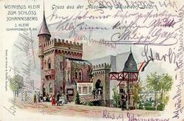 Wein Weinhaus Klein Zum Schloss Johannisberg Sign. Fuchs, K. Künstlerkarte 1902 I-II Vigne - Exposiciones