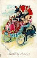 Ostern Hasen Personifiziert Auto 1909 I-II Paques - Easter