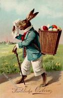 Ostern Hasen Personifiziert Lithographie 1907 I-II Paques - Pasqua