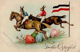 Ostern Hasen Personifiziert Pferderennen 1915 I-II Paques - Easter