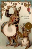 Ostern Hasen Personifiziert Prägedruck 1905 I-II Paques - Ostern