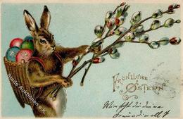 Ostern Hasen Personifiziert Prägedruck 1908 I-II Paques - Pâques