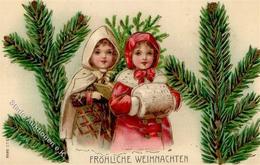Weihnachten Kinder Muff  Prägedruck 1906 I-II Noel - Other & Unclassified