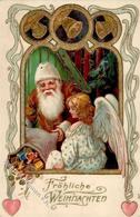 Weihnachtsmann Engel Spielzeug  Prägedruck 1911 I-II Pere Noel Jouet Ange - Santa Claus