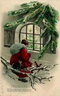 Weihnachtsmann Prägedruck 1906 I-II Pere Noel - Kerstman