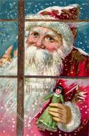 Weihnachtsmann Puppe  Lithographie / Prägedruck 1905 I-II Pere Noel - Santa Claus